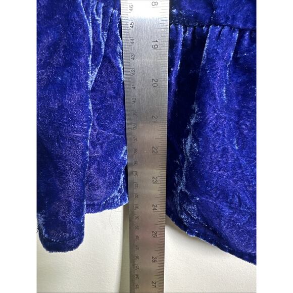 J. Crew Peplum Sleeveless Top Womens 8 Velvet Blue Drapey Preppy Academia - Picture 5 of 6